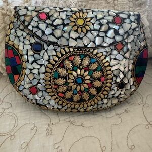 Ramla Mosaic Clutch Bag - Multicolor